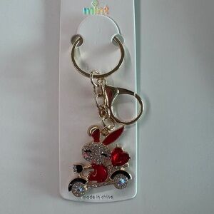 Red and Gold Rabbit Bag Charm/Keyring